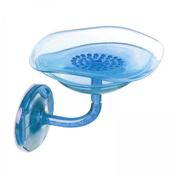 3xWall Mounted Soap Holder Double Layer Hanging Saver for Wall Hotel blue