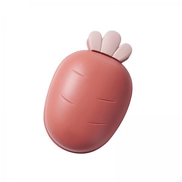 4xCarrot Soap Dish Self Draining Cartoon for Countertop living Room Red
