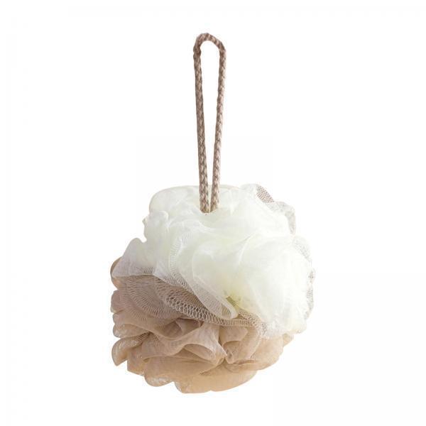 3xShower Loofah Soft Hanging Comfortable Shower Ball for Travel Hotel Bathroom Khaki