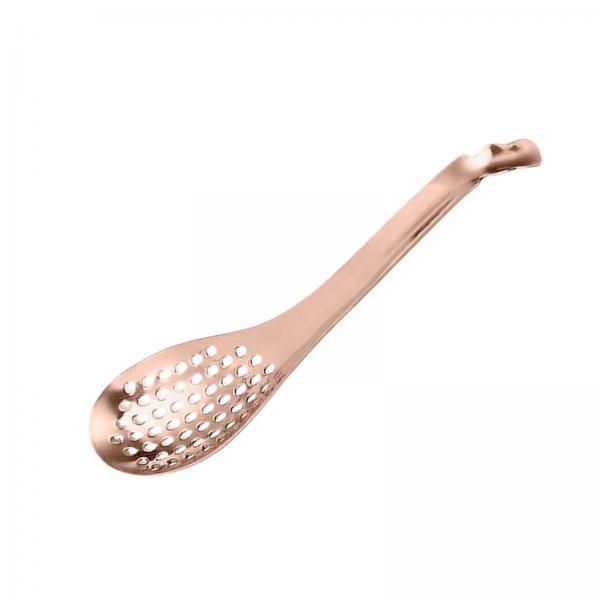 3xSpherification Spoon Stainless Small Slotted Spoons for Curry Sauces Cereals Rose Gold
