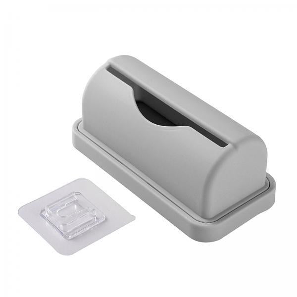 3xWall Mount Trash Bag Dispenser Hanging for Living Room Cabinet Ornament Grey