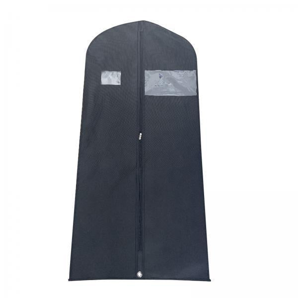 3xHanging Garment Bags Dress Bag Dustproof Bag Men Suits Cover for suits Shirts Black 100cm
