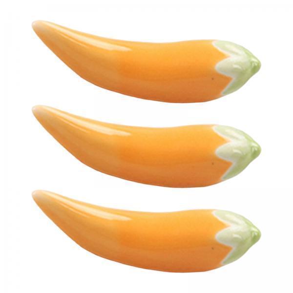 4x3 Pieces Chopstick Rest Chopsticks Utensil Cutlery Stand for Home Spoon Fork Orange