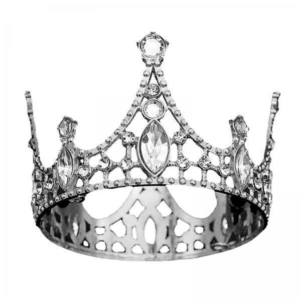 4xHairband Tiaras Modern Tiaras Headpieces for Themed Parties Wedding Birthday silver