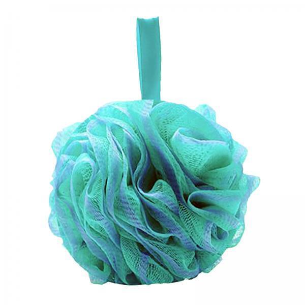 4xBath Sponge for Women Men Shower Pouf Net Body Scrubber Shower Loofah Sponge Green