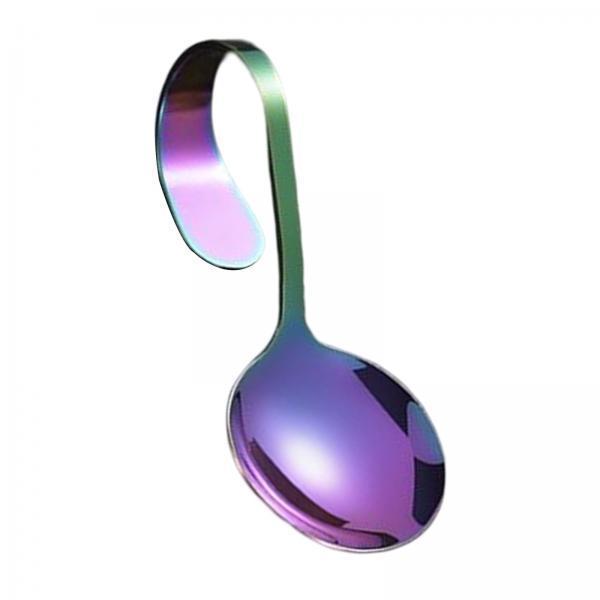 4xServing Spoons Soup Spoons Serving Spoon Tasting Spoon Stainless Steel Spoon Colorful