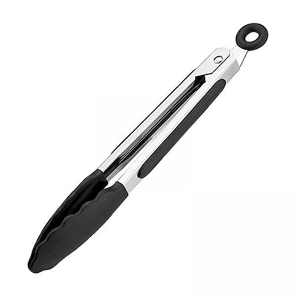 2xFood Tongs Nonstick Multifunctional Heavy Duty Stainless Steel Cooking Tongs 7inch Black