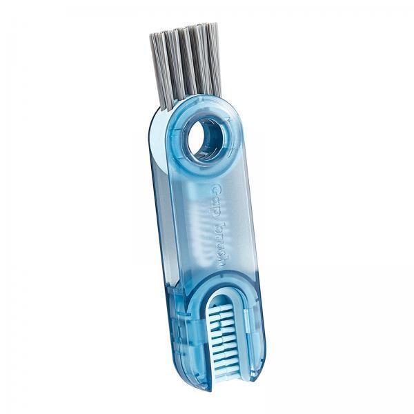 4xMini Cleaning Brush Washing Tool Detail Brush for Cups mug Kitchen Transparent Blue