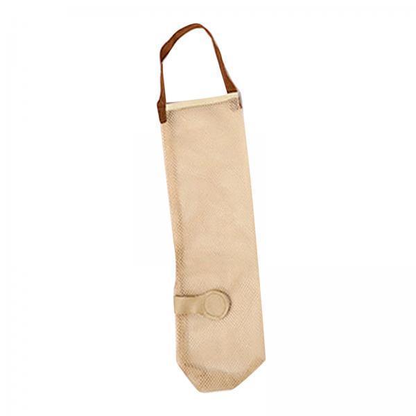 3xHanging Mesh Storage Bag Portable Produce Bags for Vegetable Onion Potatoes Small Beige