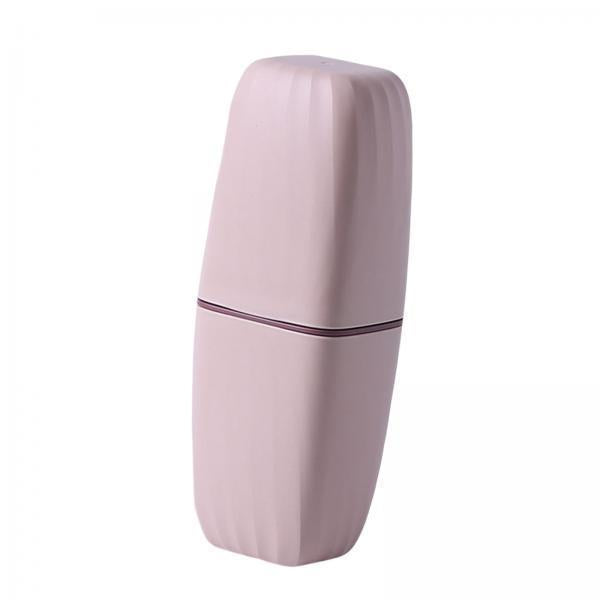 3xToothbrush Toothpaste Holder Case Compact for Business Trip Bathroom Outdoor pink