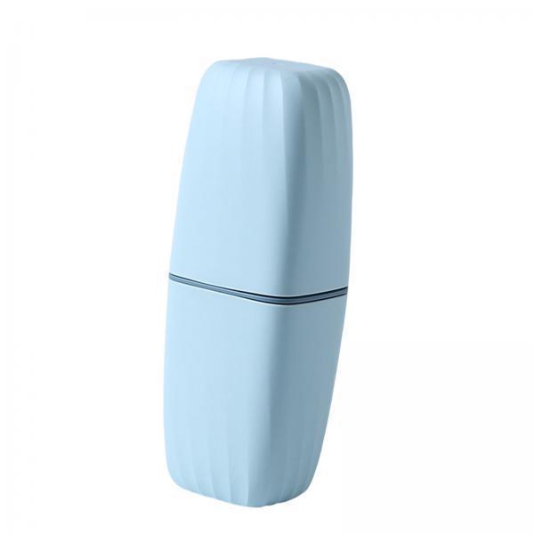4xToothbrush Toothpaste Holder Case Compact for Business Trip Bathroom Outdoor light blue