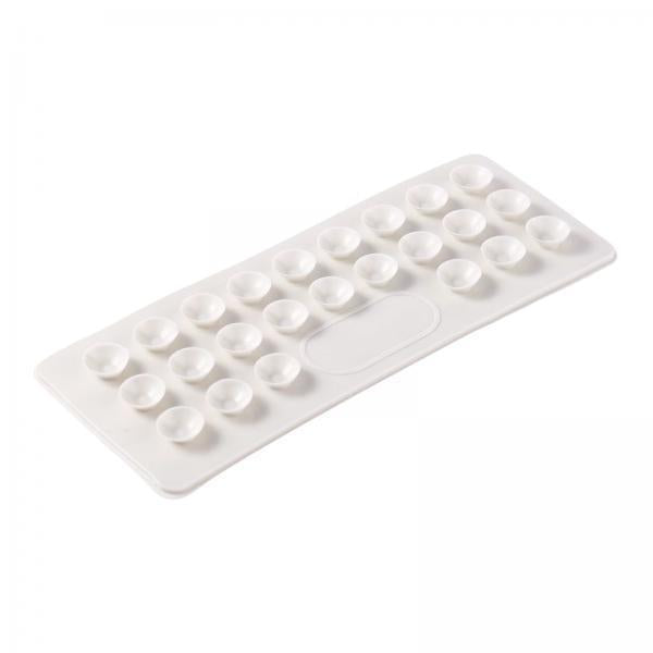 4xPortable Double Sided Suction Cups for Bathroom Toothpaste Handwashing Fluid white rectangle