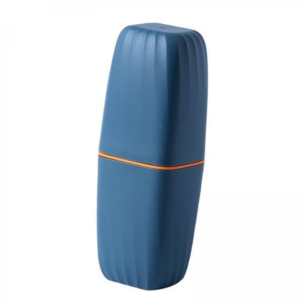 3xToothbrush Toothpaste Holder Case Compact for Business Trip Bathroom Outdoor dark blue