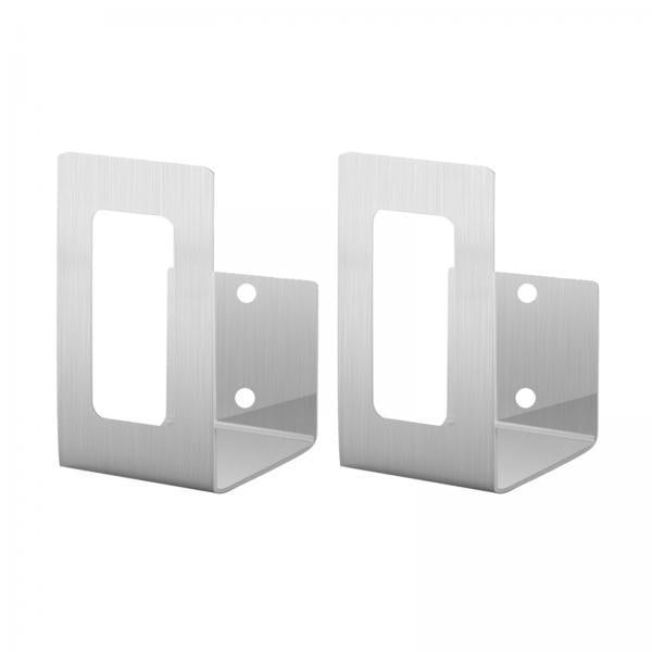 4xHanging Wall Mount Storage Rack Stainless Steel for Kitchen Home Utensils Silver