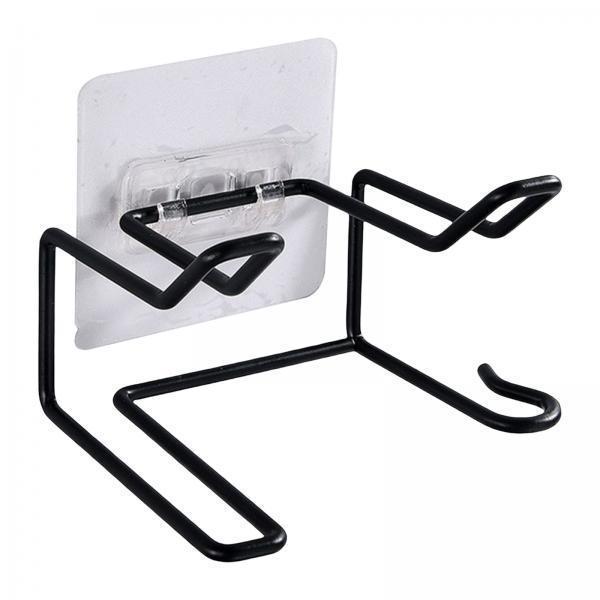4xHair Dryer Holder Bathroom Storage Box Shelf Hanging Rack for Straightener Black Style A