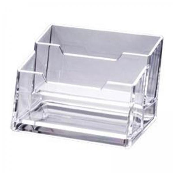 2xClear Business Card Holders Organizer for Desk Office Name Card 2 Grid
