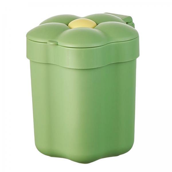 3xMini Desktop Trash Can Mini Wastebasket Garbage Bin Waste Can for Bathroom Green