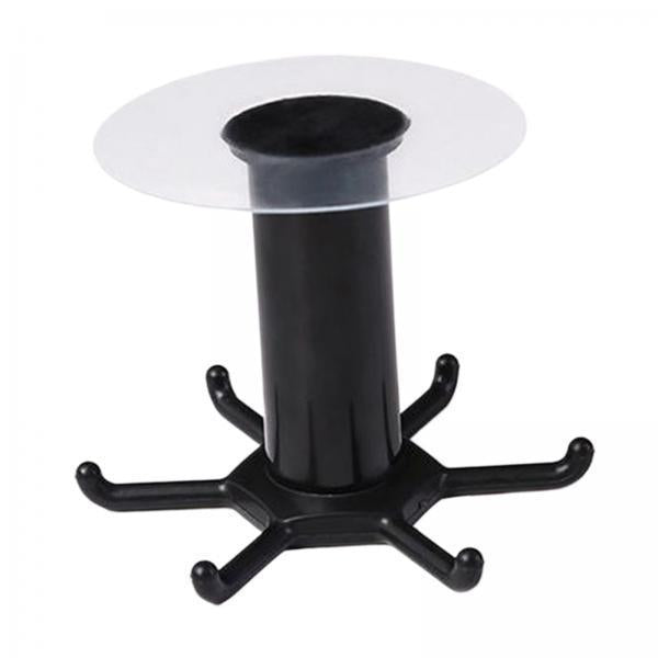 4xWall Mounted Utensil Holder Hook Kitchenware Storage Rack for Towel Spoon Black