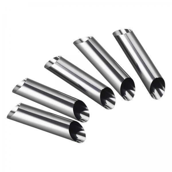 2x5 Pieces Food Grade Cannoli Form Tubes Stainless Steel for Pastry Desserts