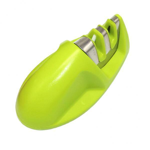 3x2 Stage Knife Sharpener Diamond Kitchen Handheld Sharpening Stone Tool Green