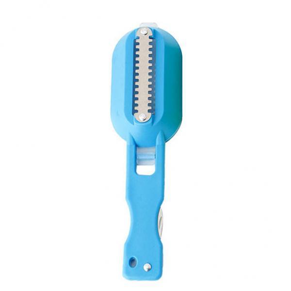 2xScraping Fishing Scale Brush Fish Scale Remover Fish Skin Graters Cleaning Blue