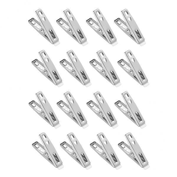 4x16pcs Stainless Steel Socks Clip Clothes Pins 