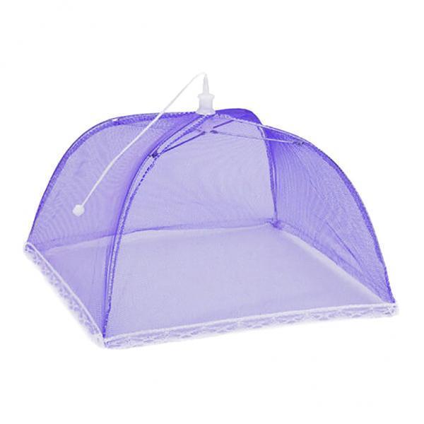 4xFood Covers Tent Collapsible Screen For Camping Picnic Pop-Up Purple