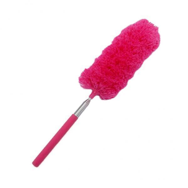 2xMicrofiber Bendable Extension Hand Duster Washable Cleaning Dust Rose Red