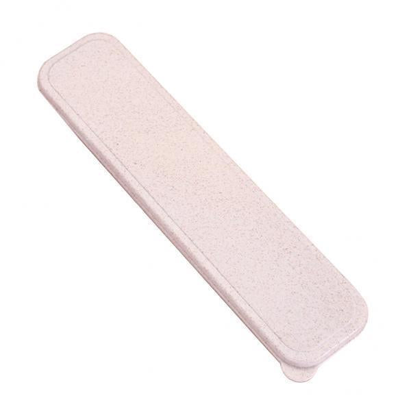 2xPlastic Portable Travel Tableware Storage Box for Flatware Beige C
