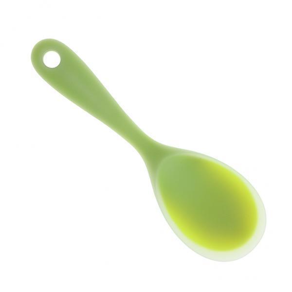 4xNon Stick Food Grade Silicone Rice Spoon Heat Resistant Scoop Salad  Green