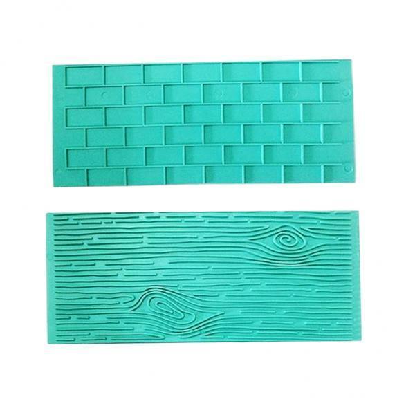 3x2x/Set Fondant Cake Mold Cutter Sugarcraft Tool Tree Bark And Wall