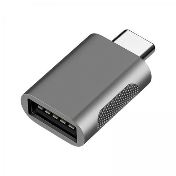 3xType C Adapter Data Transfer for Laptop Phone C Male to 3.0 Female Gray