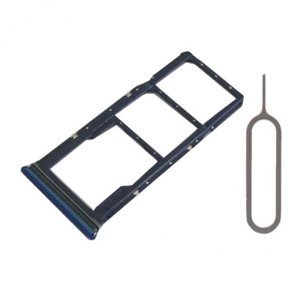 4xDual Sim + Memory Card Tray Holder For Samsung Galaxy  A9 2018 A920 Blue