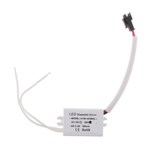 4xDimmable LED Power Supply DC 2-6V 300mA 1x1W for LED Downlights