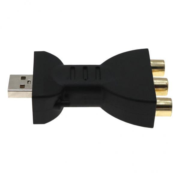 3xUSB Male To 3 RCA Female Audio Video Adapter AV Converter Cable Cord HDTV TV