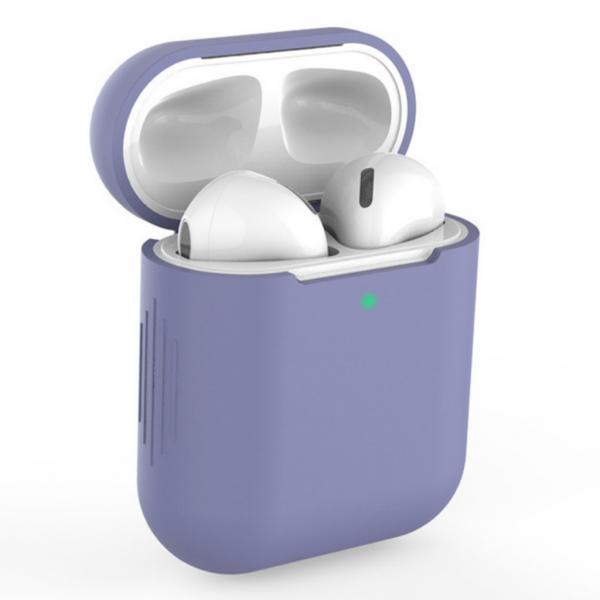 3xEarphones Protective Cover for Airpods Wireless Earphone Case Lavender