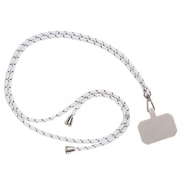 2xAdjustable Cell Phone Lanyard Neck Strap Handheld Rope White Gray White 