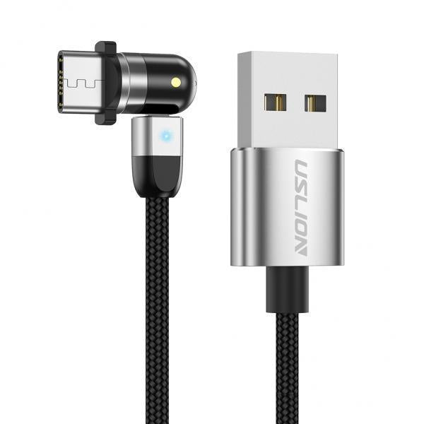 2x540 Magnetic Charging USB Cable 360  180 silver  1m Type-C