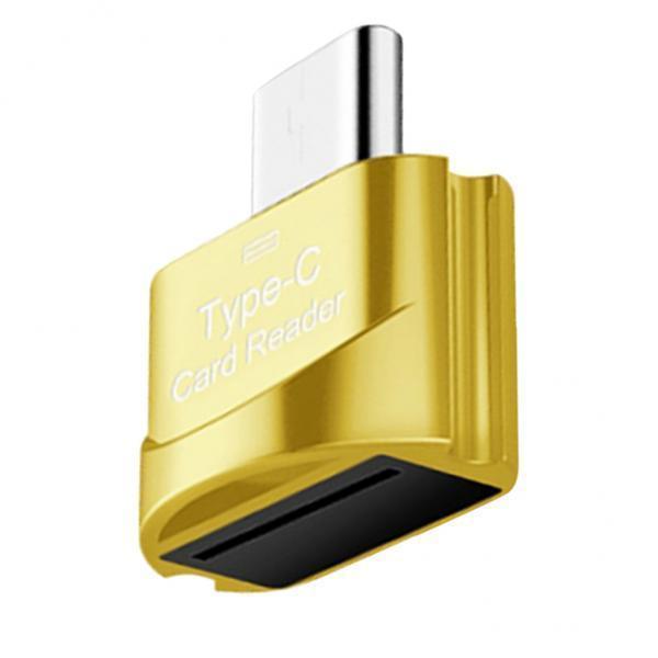 3xUSB 3.1 SD/ TF OTG Memory Card Reader Type C Adapter for Samsung Macbook Golden