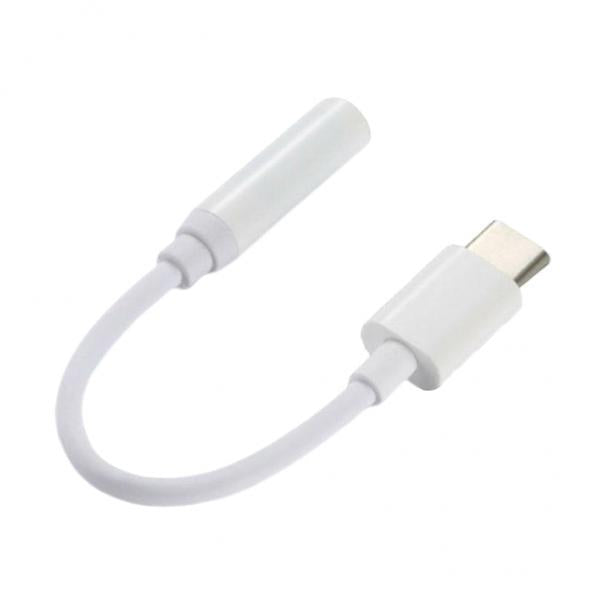 4xUSB 3.1 Type C Male to 3.5mm AUX Female Earphone Audio Adapter Cable White