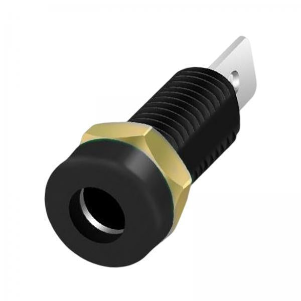 2x4mm Banana Socket Copper Terminal Post Banana Plug Accessory Premium Black