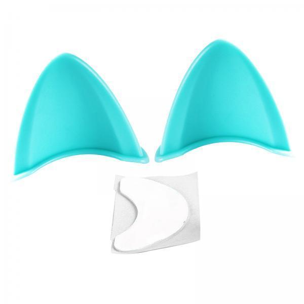 2xHelmet Cat Ears Decoration Interchangeable for Motorcycle Helmets Ski Blue