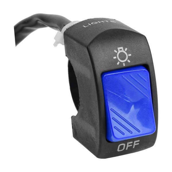 3xMotorcycle Headlight Control Switch Button Easy Installation Replaces on Off Switch Blue