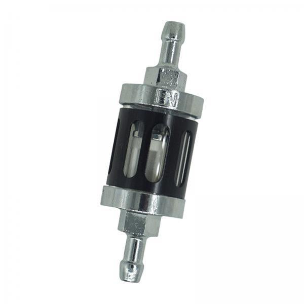 4xMotorcycle Fuel Filter Gasoline Oil Filter Universal Reusable Aluminum Alloy Black