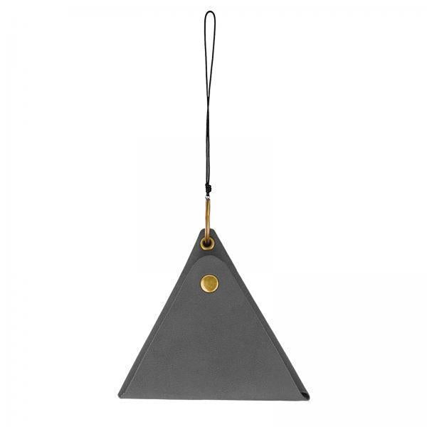 3xHanging Neck Pouch Decorative PU Leather with Removable Lanyard Purse Holder Dark Gray