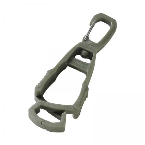4xOutdoor Glove Clip Anti Lost Multipurpose Hook for Outdoor Belt Loop Glasses Green