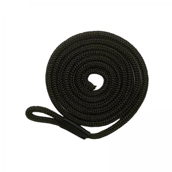 2xBoat Fender Line with Loop Boat Fenders Bumper Lines Mooring Rope Boat Ropes Black