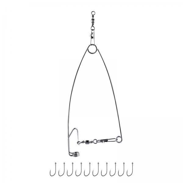 4xAutomatic Fishing Hook Hooks Fishing Hooks for Lakes Ice Fishing size 12