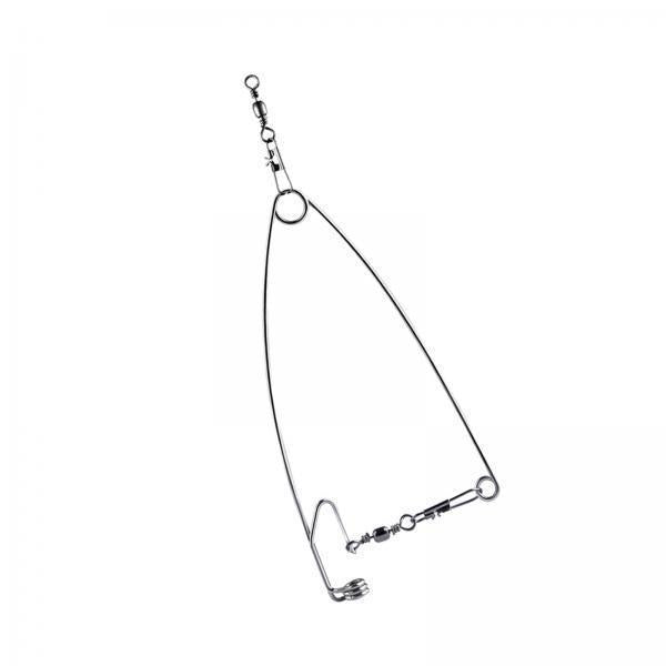 3xAutomatic Fishing Hook Swivel Snap Spring Fishhook for Rivers Lakes