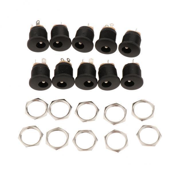 3x10Pieces DC 5.5x2.5mm Power Supply Jack Socket and Screw Nuts